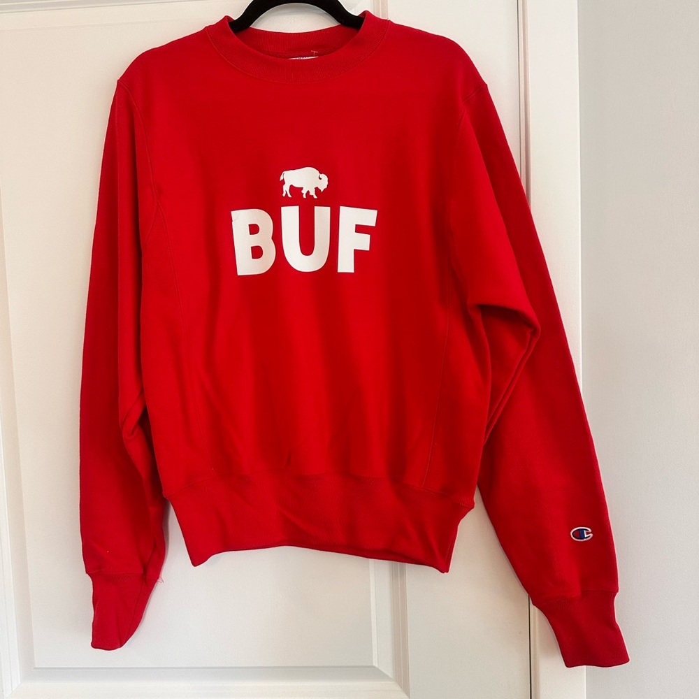 Champion Red Reverse Weave Sweatshirt